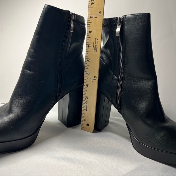 Mia Platform Heeled Ankle Boots Black 7.5 - Picture 3 of 9